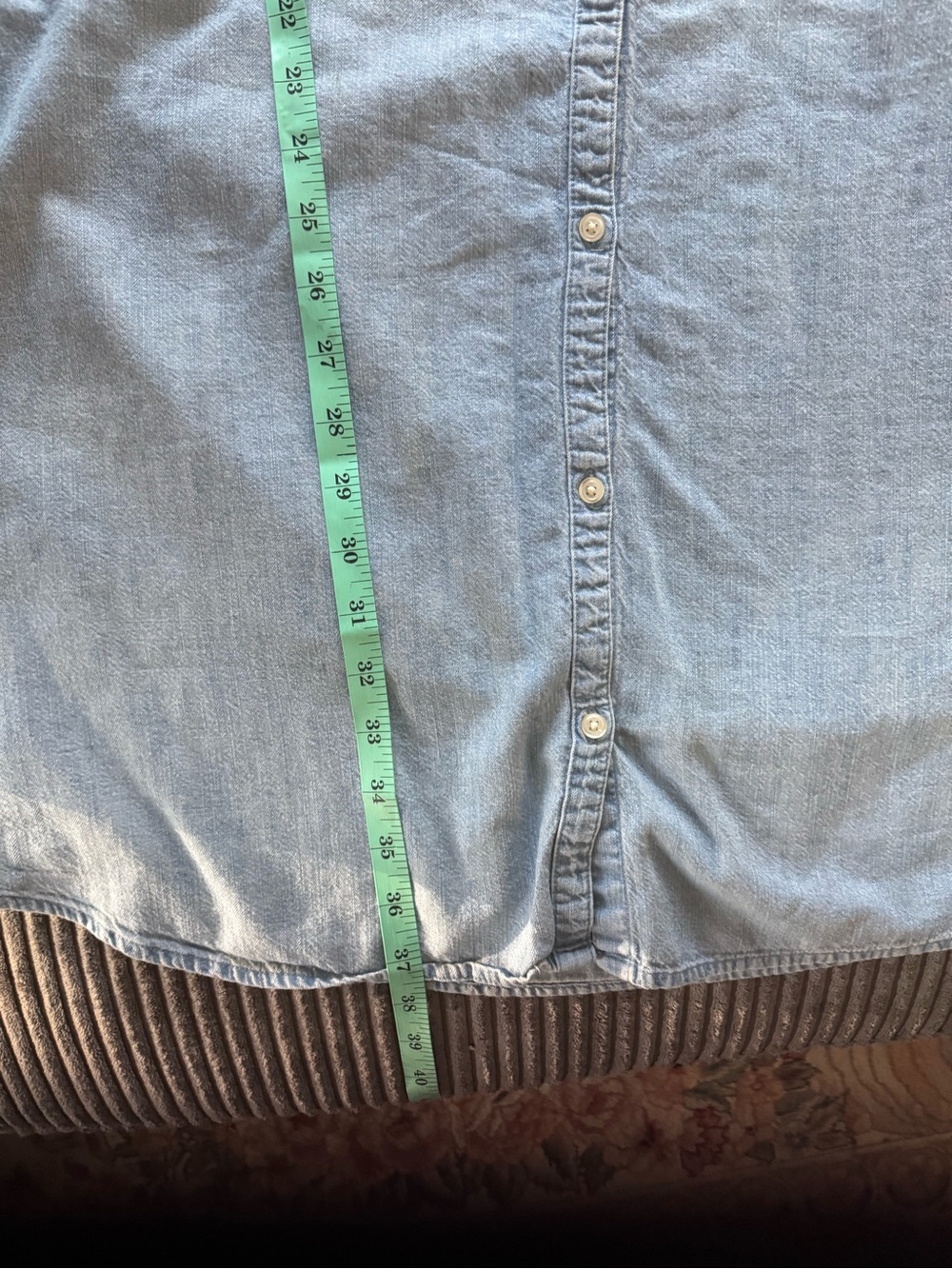Old Navy Chambray Cotton XL Shirt Dress Coastal Button Front Denim Minimalist - Picture 4 of 5